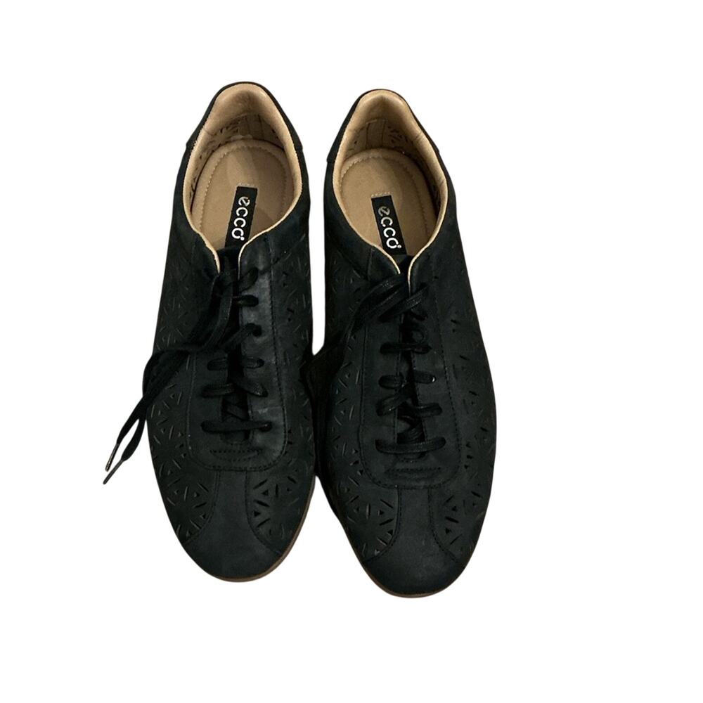 Ecco Black Casual Perforated Sneakers Shoes Size 41 EU/ 10.5 US Woman’s